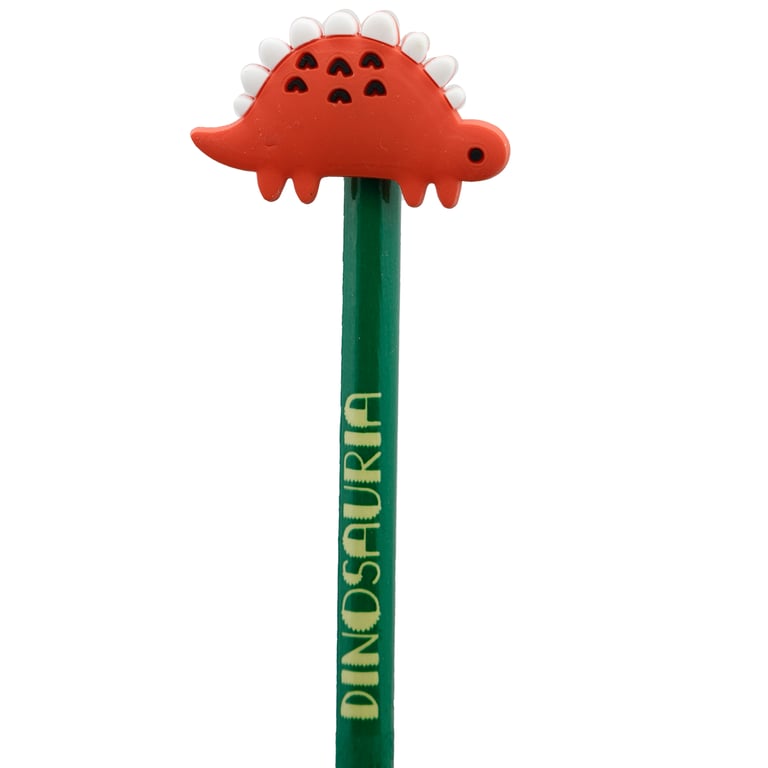 Pencil with PVC Topper - Dinosauria Design Wood Pencil for School Drawing Tool