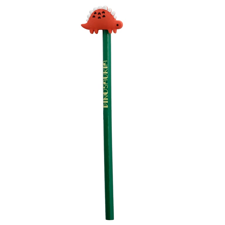 Pencil with PVC Topper - Dinosauria Design Wood Pencil for School Drawing Tool