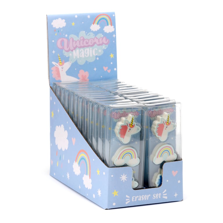 Unicorn Magic Eraser 3 Piece Set - CE/EN71 Marked Rubber Erasers