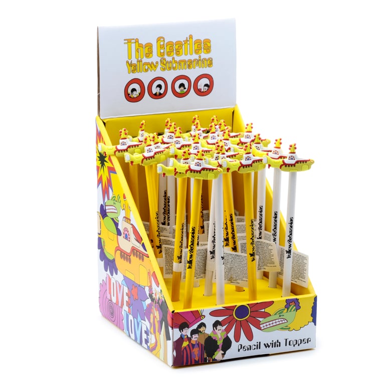Licensed Beatles Yellow Submarine Pencil - Poplar Wood with PVC Topper