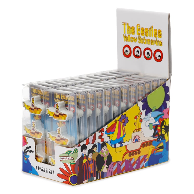 The Beatles Yellow Submarine 3-Piece CE Marked Rubber Eraser Set