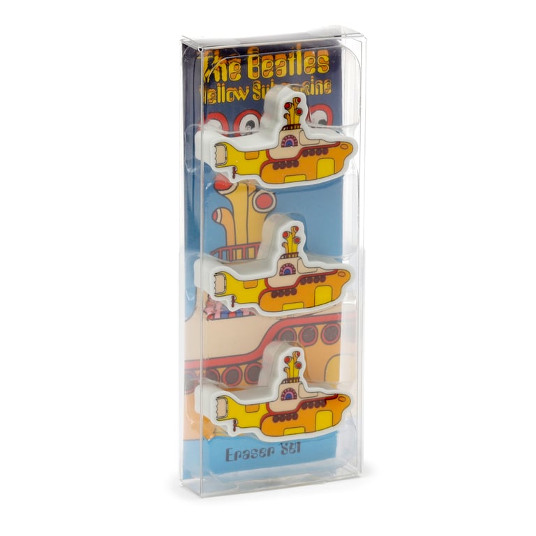 The Beatles Yellow Submarine 3-Piece CE Marked Rubber Eraser Set