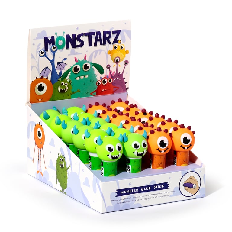Monstarz Monsters PVA Glue Stick - CE Marked & Water Soluble, Non-Toxic Adhesive