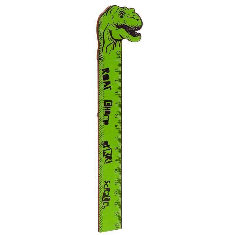 15cm Wooden Ruler - Poplar Wood Measuring Tool by Dinosauria