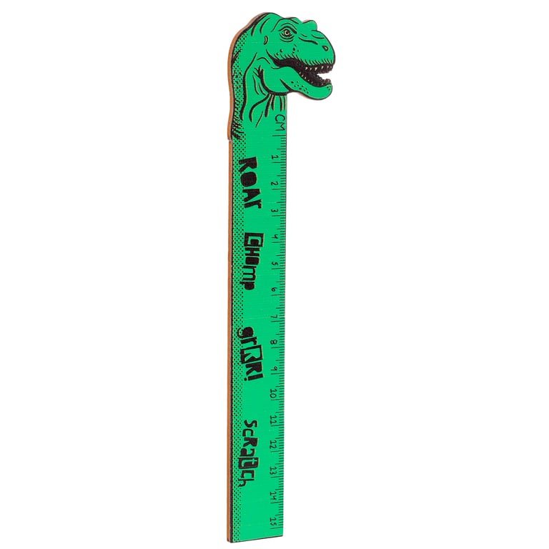 15cm Wooden Ruler - Poplar Wood Measuring Tool by Dinosauria