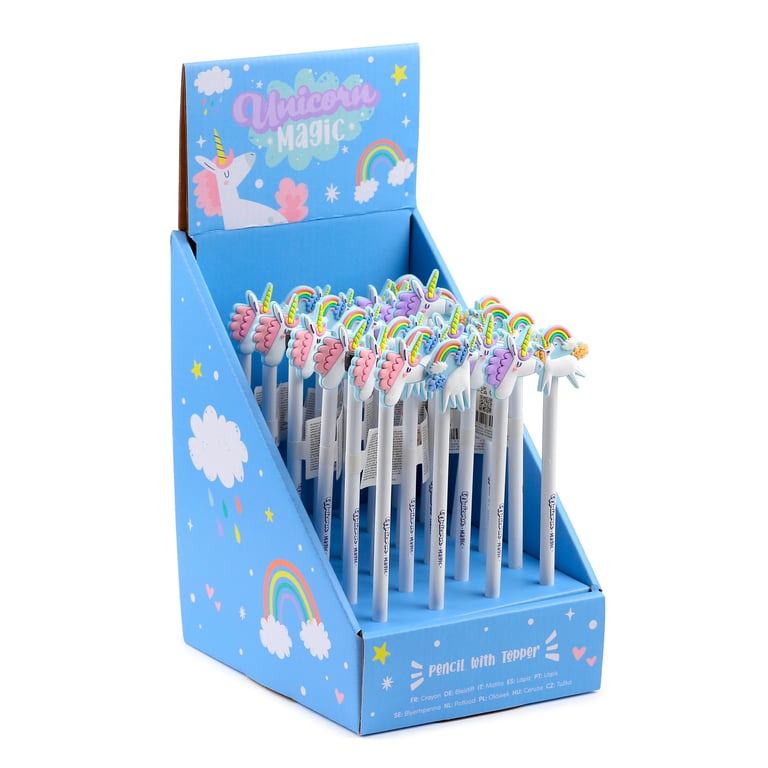 Pencil with PVC Topper - Unicorn Magic, CE Marked and EN71 Compliant Children s Pencil