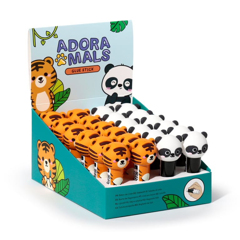 Adoramals Wild PVA/PVP Glue Stick - CE & EN71 Compliant, Kid Safe Adhesive