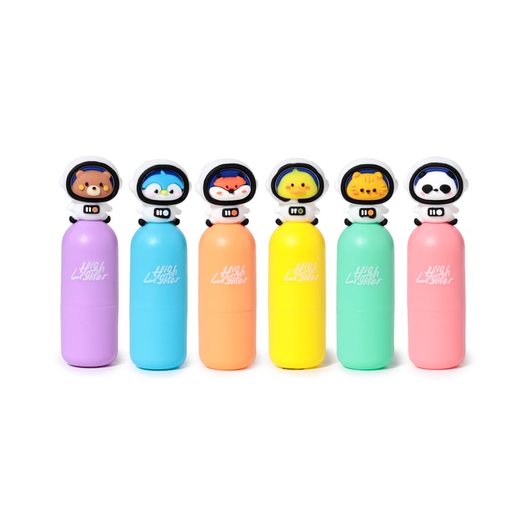Space Team CE Marked Plastic Highlighter - Child Safe and EN71 Compliant