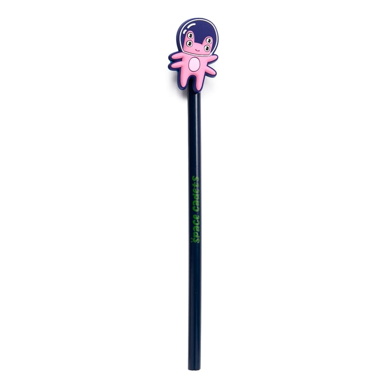 Basswood Pencil with PVC Topper - Space Cadet Writing Tool