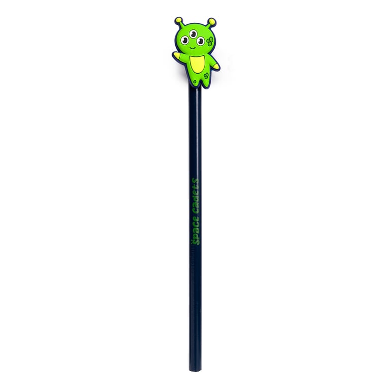 Basswood Pencil with PVC Topper - Space Cadet Writing Tool