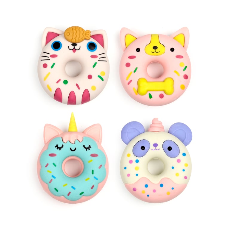 Rubber Unicorn Donut Eraser - CE/UKCA Marked & EN71 Certified