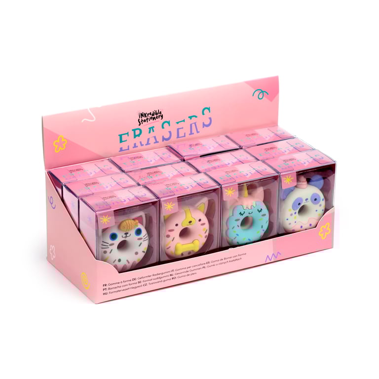 Rubber Unicorn Donut Eraser - CE/UKCA Marked & EN71 Certified