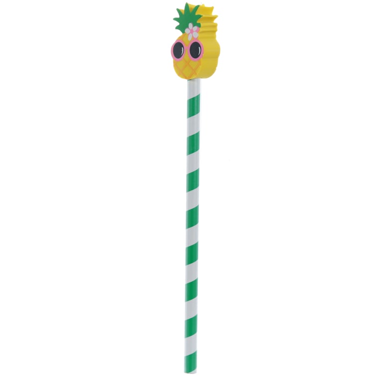 CE Marked Tropical Design Wood Pencil and Eraser Set for Kids - Safe HB Pencils with Rubber Erasers