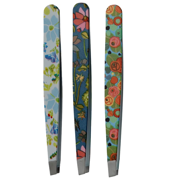 Julie Dodstworth Shaped Tweezers - Stainless Steel 430 Licensed Beauty Tool