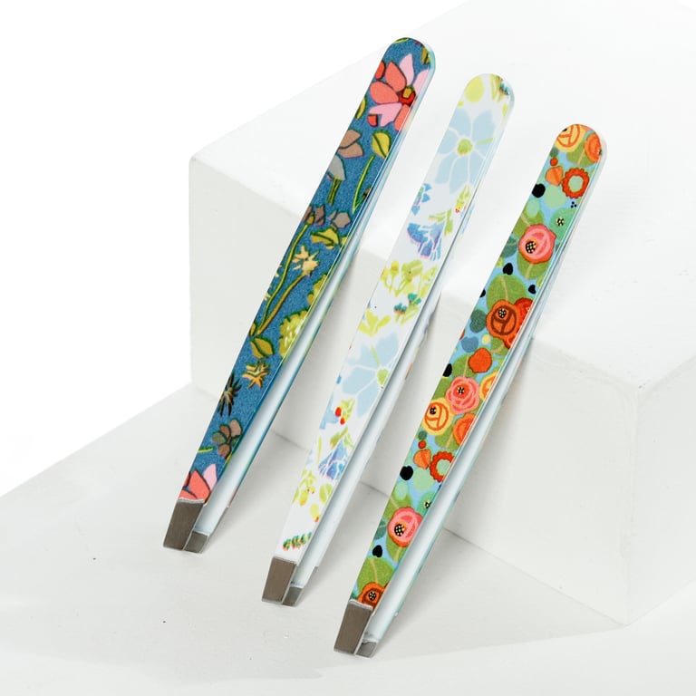Julie Dodstworth Shaped Tweezers - Stainless Steel 430 Licensed Beauty Tool