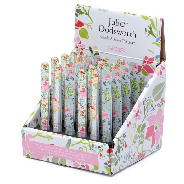 Julie Dodsworth Licensed Pink Floral Stainless Steel 430 Tweezers