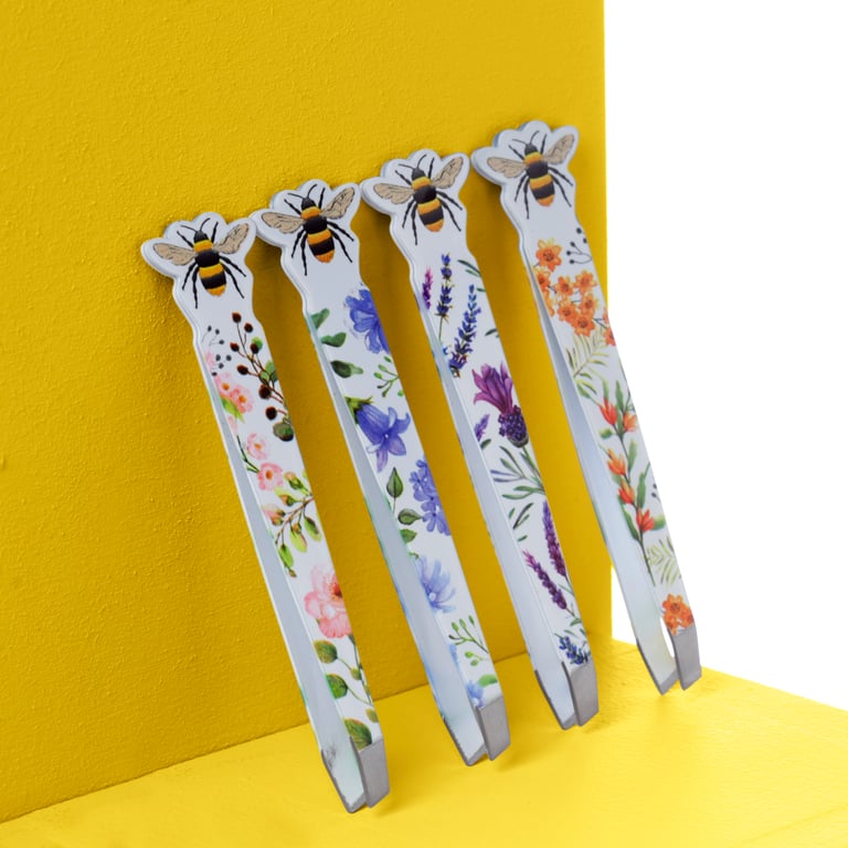 430 Stainless Steel Shaped Tweezers for Grooming - Nectar Meadows