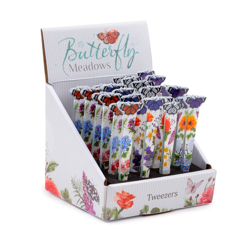 Butterfly Meadows Shaped Stainless Steel 430 Tweezers - Precision Grooming Tool