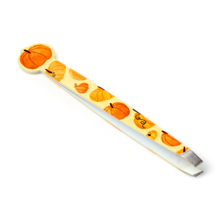 Autumn Harvest Shaped Stainless Steel 430 Metal Tweezers - Precision Beauty Tools
