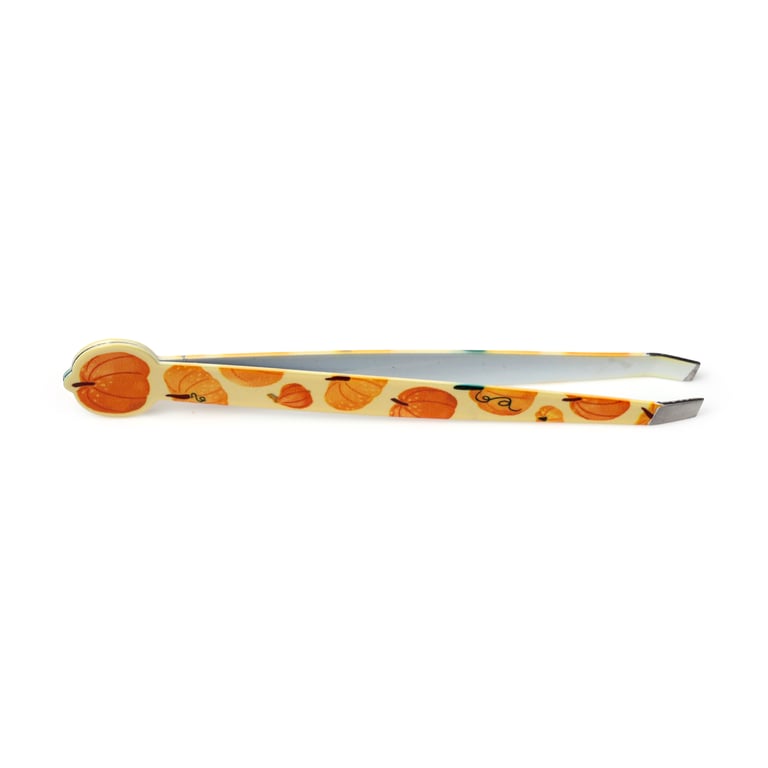 Autumn Harvest Shaped Stainless Steel 430 Metal Tweezers - Precision Beauty Tools