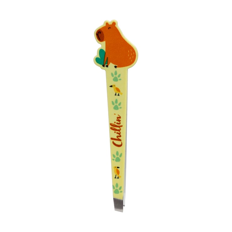 Stainless Steel 430 Shaped Tweezers - Capybara Beauty Tool Set