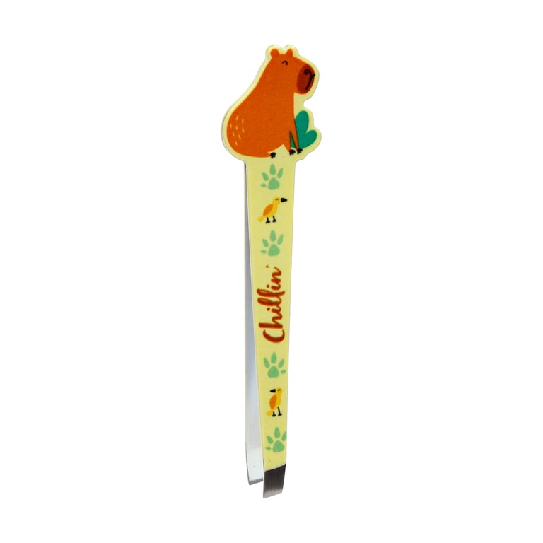 Stainless Steel 430 Shaped Tweezers - Capybara Beauty Tool Set