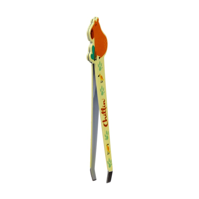 Stainless Steel 430 Shaped Tweezers - Capybara Beauty Tool Set