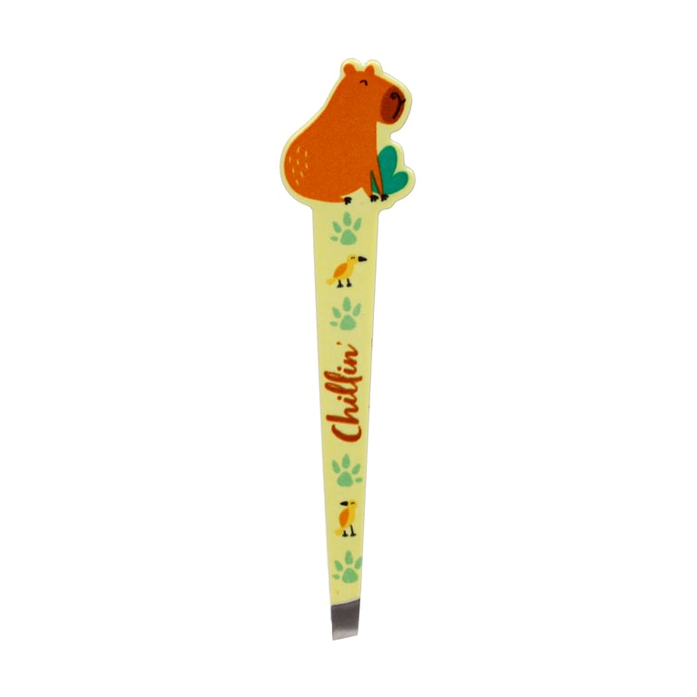 Stainless Steel 430 Shaped Tweezers - Capybara Beauty Tool Set