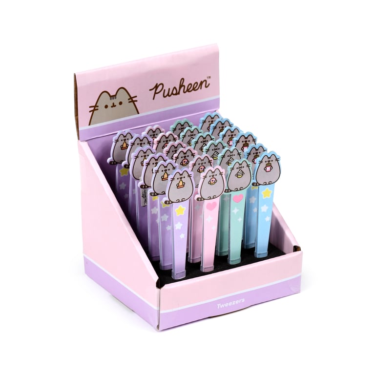 Pusheen Cat Core Shaped Tweezers - Licensed Stainless Steel 430 Pet Grooming Tool