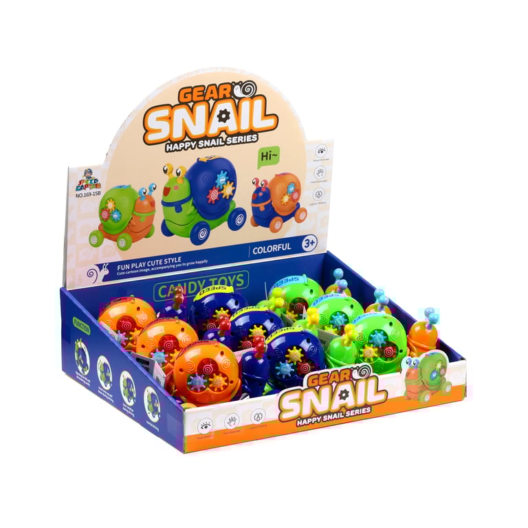 Happy Snail Press & Go Action Toy - CE Marked and EN71 Compliant Plastic Rolling Fun for Kids