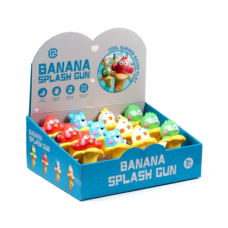 Kids Water Pistol - Banana Splash CE/UKCA Marked & EN71 Compliant Plastic Toy