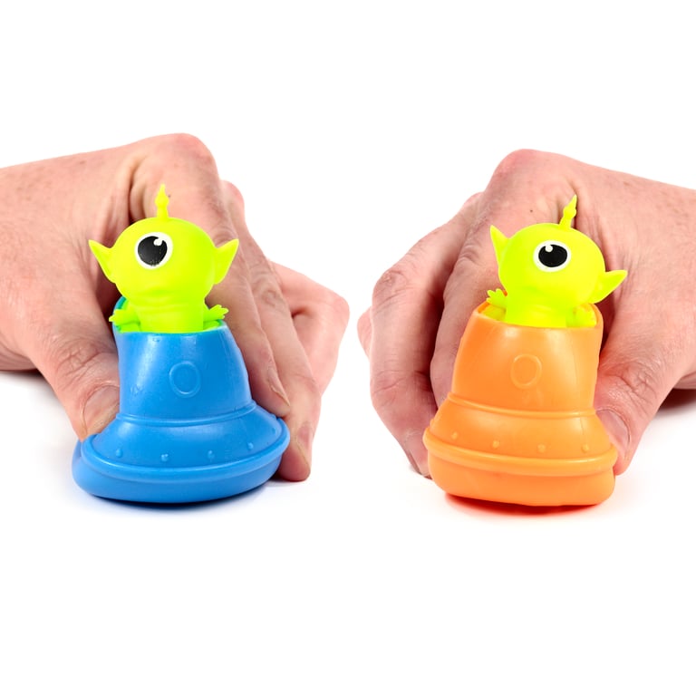 Alien UFO Pop Out Toy - CE Marked and EN71 Compliant Rubber TPR Play Set