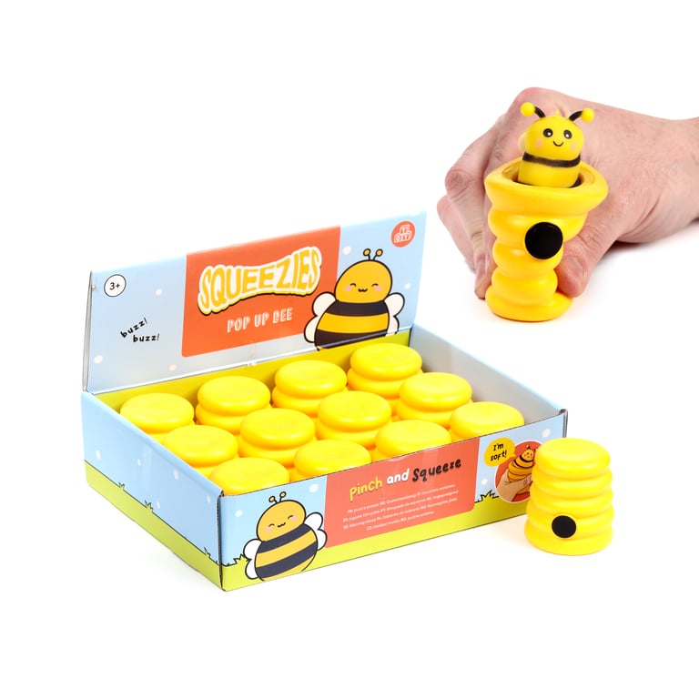 CE Marked Rubber Pop Out Bee & Beehive Toy for Children