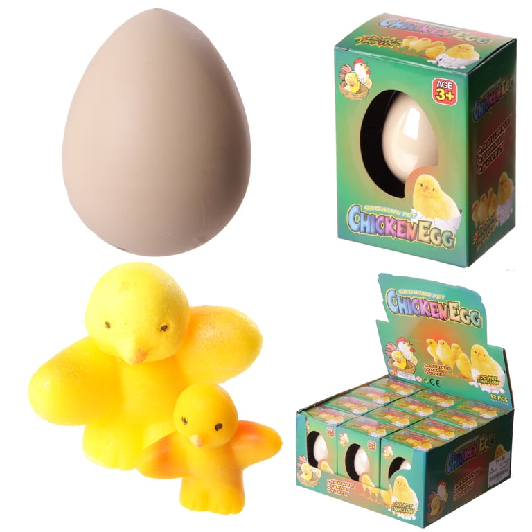 Fun Kids Novelty Hatching Chicken - CE Marked, Durable Plastic and Rubber Toy for Ages 3