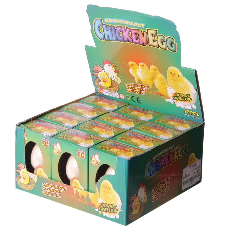Fun Kids Novelty Hatching Chicken - CE Marked, Durable Plastic and Rubber Toy for Ages 3