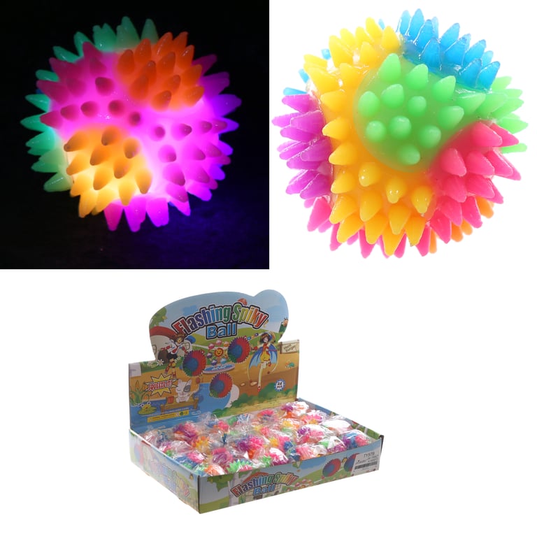 Fun Kids Spiky Bouncy Light Up Ball - CE Marked and EN71 Compliant, Suitable for Children Over 5 Years Old