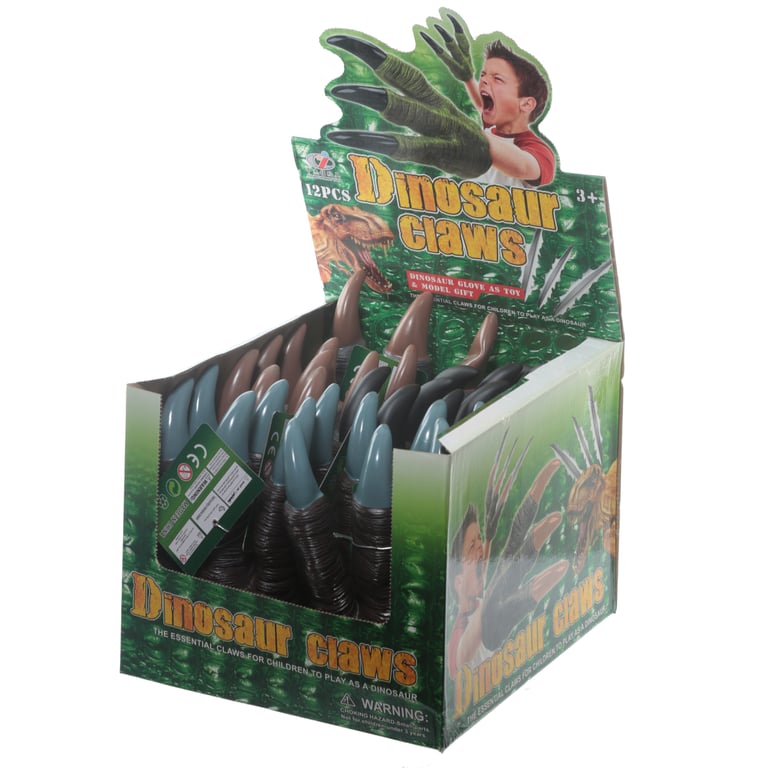 Plastic Dinosaur Claws Toy - CE/UKCA Marked & EN71 Compliant for Kids 5 Years
