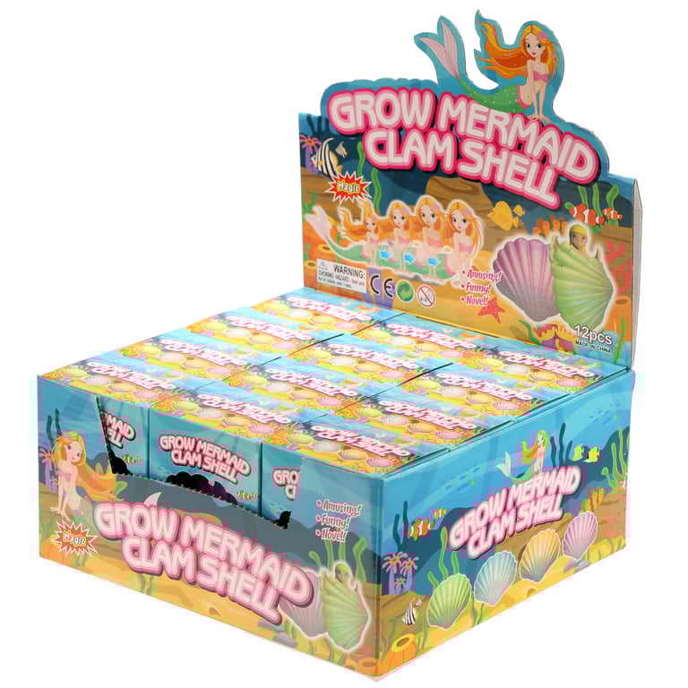 Mermaid Hatching Clam Shell - CE Marked & EN71 Compliant Instant Dissolving Toy