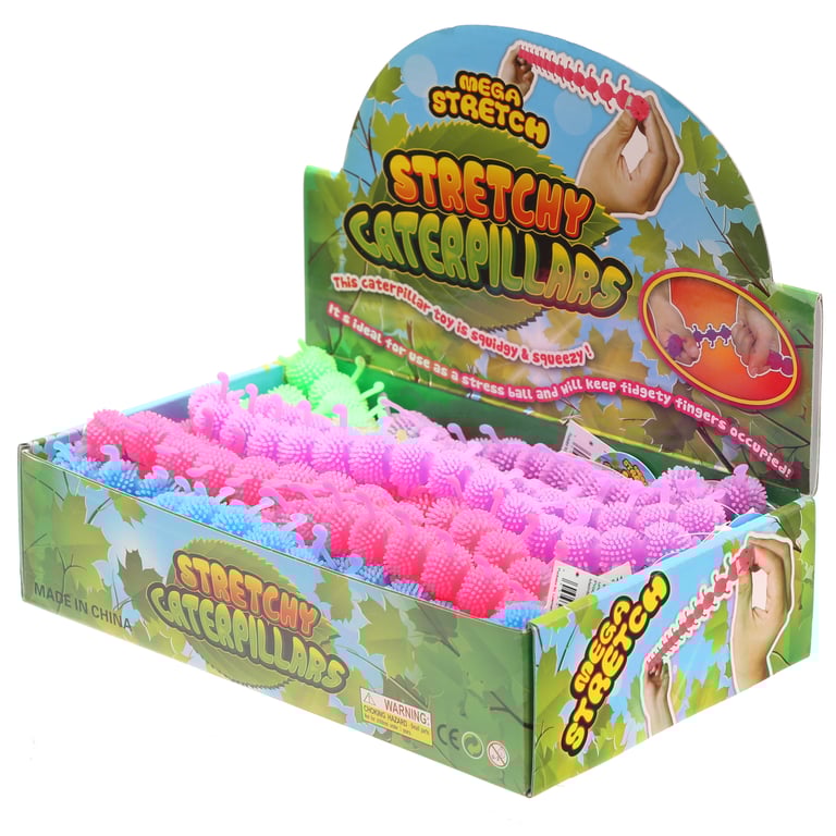 Rubber Stretch Caterpillar Toy - CE Marked & EN71 Certified for Safe Kids Play