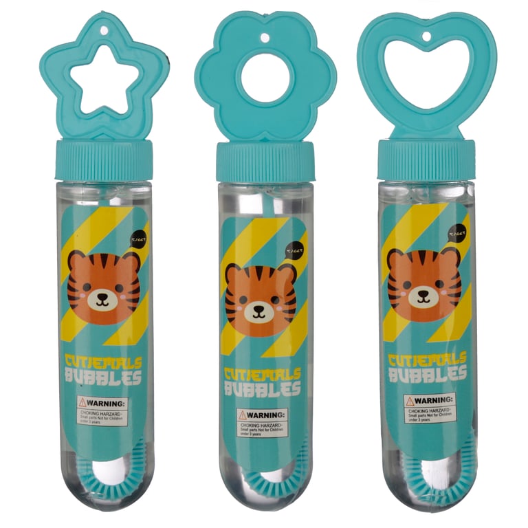Fun Kids Bubbles - Adoramals Animal Designs CE Marked & EN71 Compliant Plastic Bubble Solution 35ml