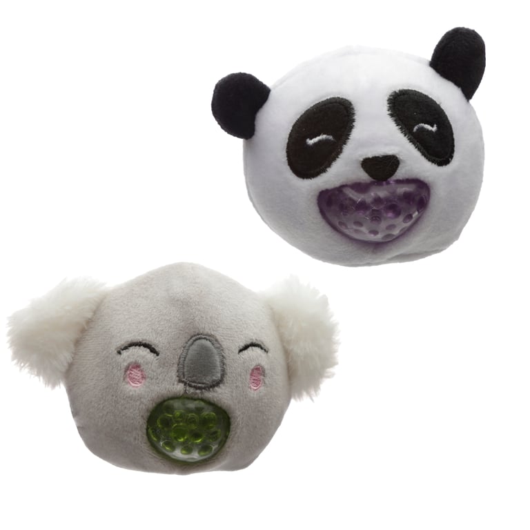 Queasy Squeezies Fidget Toy - Adoramals Zoo Panda & Koala, CE/UKCA Marked, Durable Polyester and Polyacrylate Beads