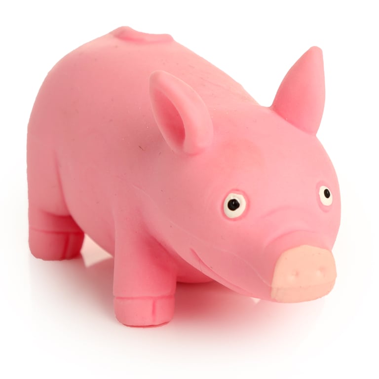 Fun Kids Stretchy Squeezy Pig - CE Marked Rubber Toy for Sensory Play