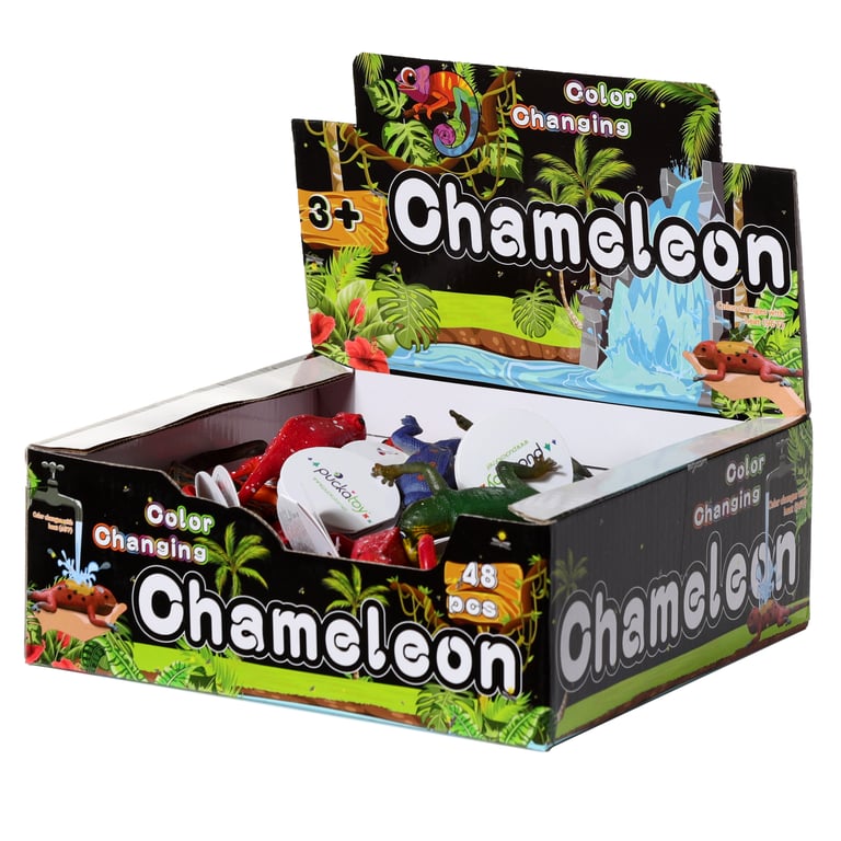 CE Marked Colour Changing Chameleon Toy for Kids - Rubber TPR Material, EN71 Certified
