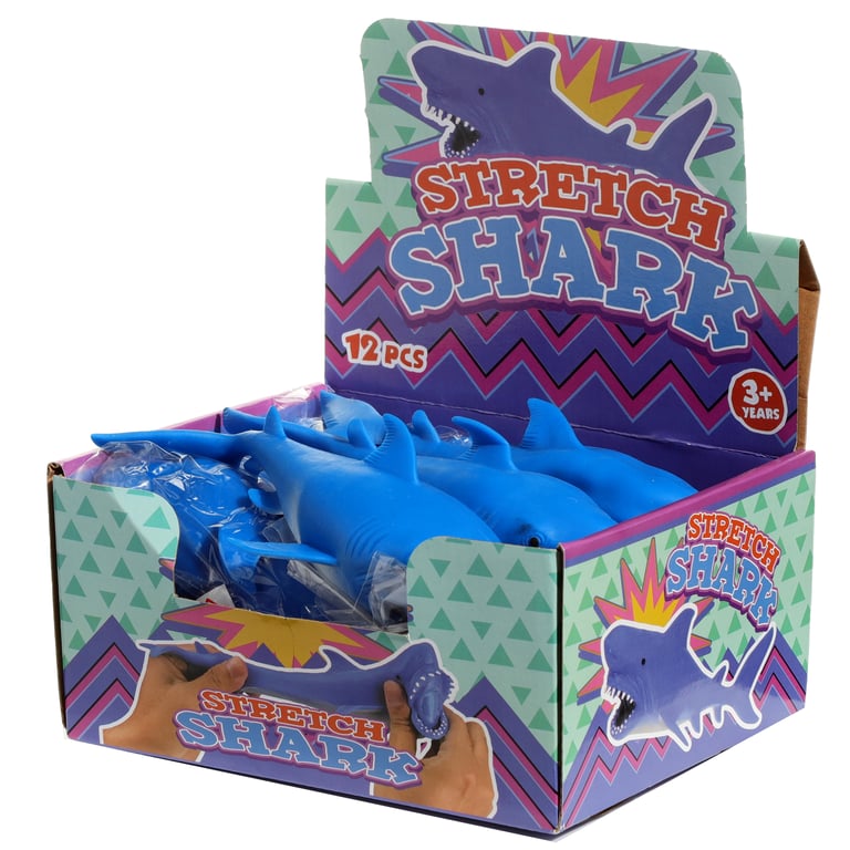 Fun Kids Rubber TPR Shark Squeezy Toy - CE/UKCA Marked & EN71 Compliant for Ages 3