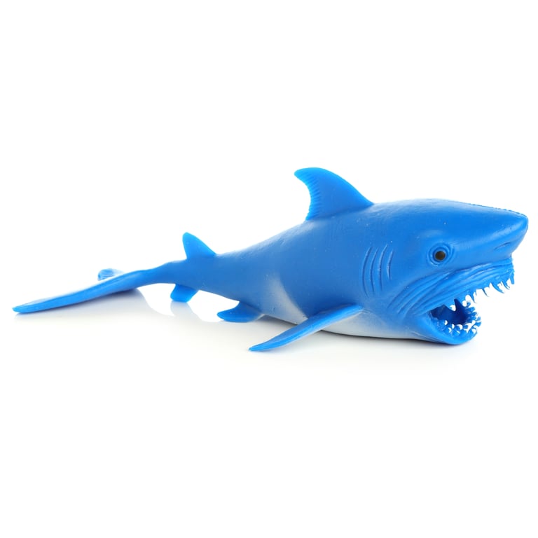 Fun Kids Rubber TPR Shark Squeezy Toy - CE/UKCA Marked & EN71 Compliant for Ages 3