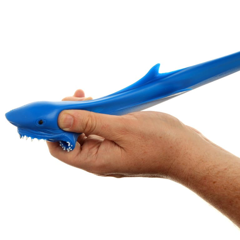 Fun Kids Rubber TPR Shark Squeezy Toy - CE/UKCA Marked & EN71 Compliant for Ages 3
