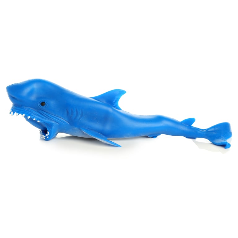 Fun Kids Rubber TPR Shark Squeezy Toy - CE/UKCA Marked & EN71 Compliant for Ages 3