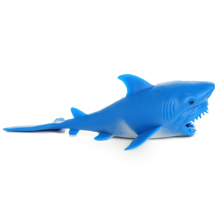 Fun Kids Rubber TPR Shark Squeezy Toy - CE/UKCA Marked & EN71 Compliant for Ages 3