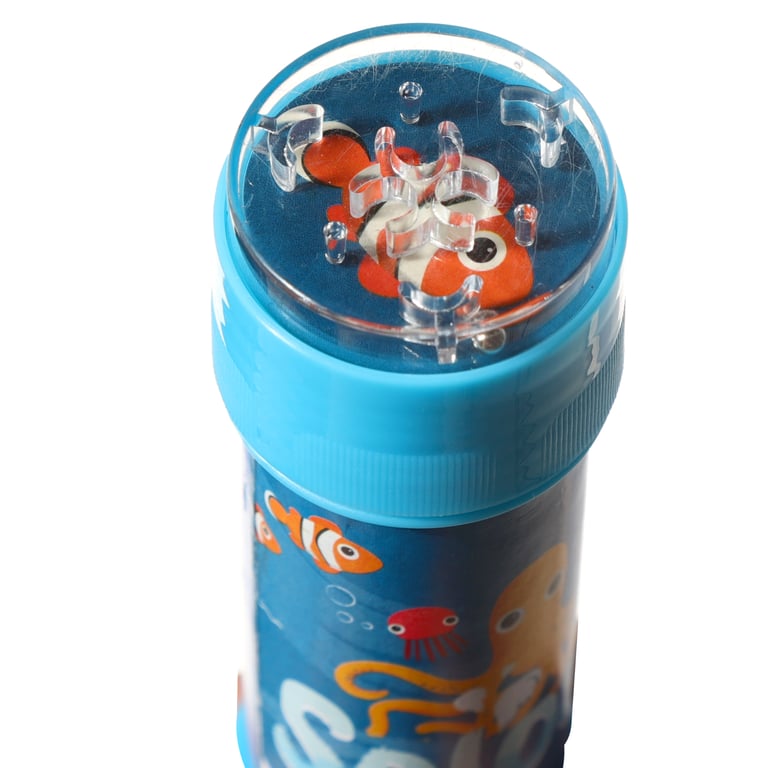 Fun Kids Sealife Maze Bubbles - CE Marked Plastic Puzzle Toy with 50ml Bubble Solution for Educational Fun