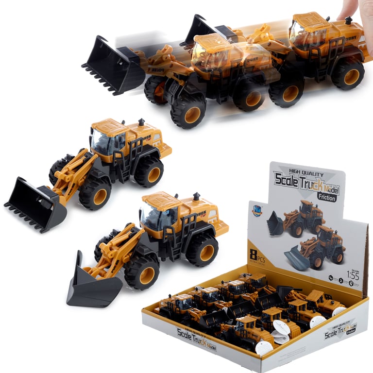 Kids Friction Action Construction Truck Toy - CE & EN71 Compliant Plastic and Metal Playset